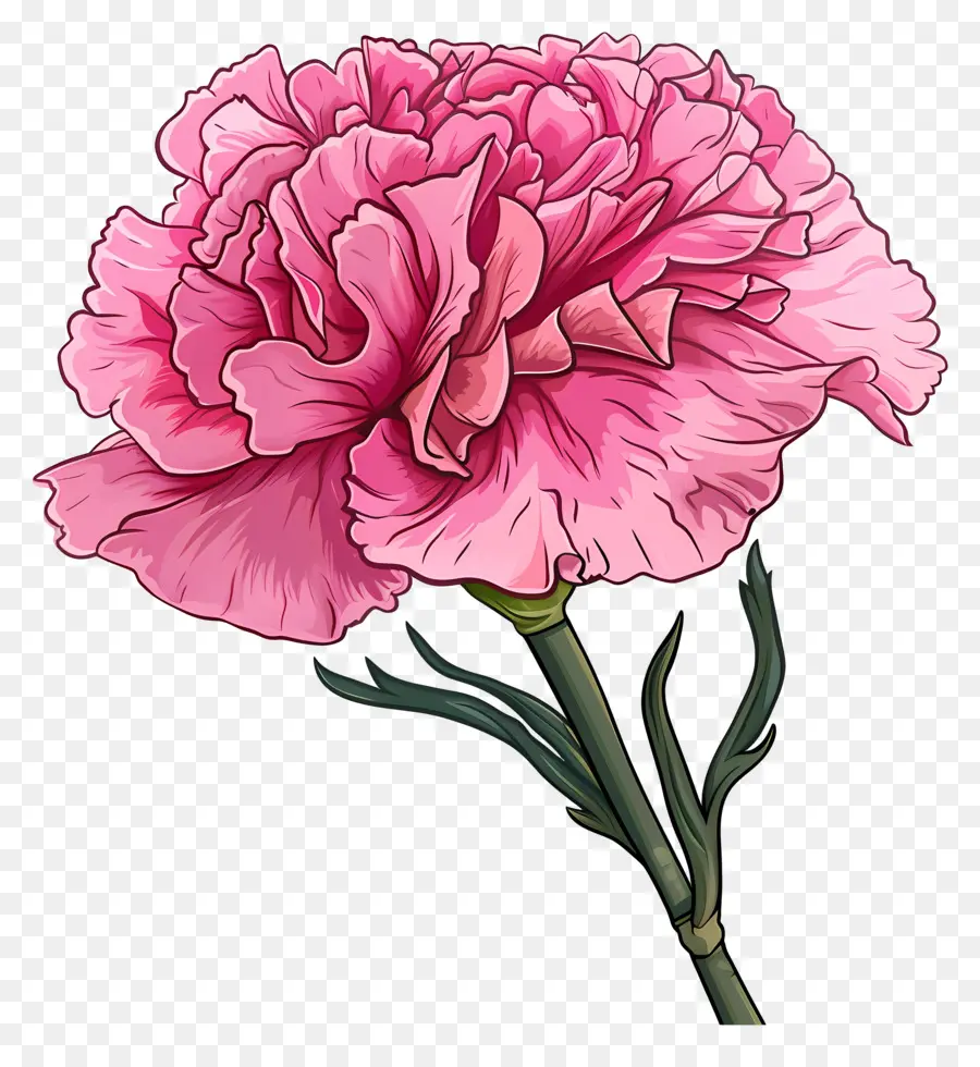 hoa cẩm chướng màu hồng hoa cẩm chướng hoa màu đen lá màu xanh lá cây - Carnation màu hồng trên nền đen với lá