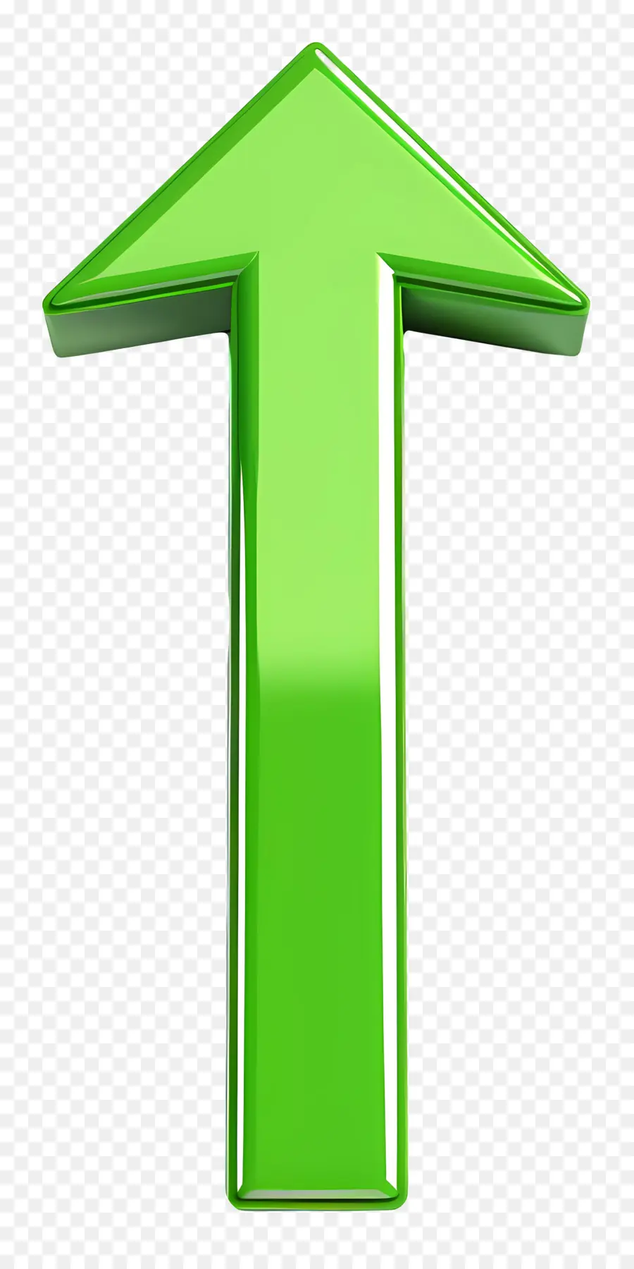 Freccia metallica - Freccia metallica verde rivolta verso l'alto, appoggiata a destra