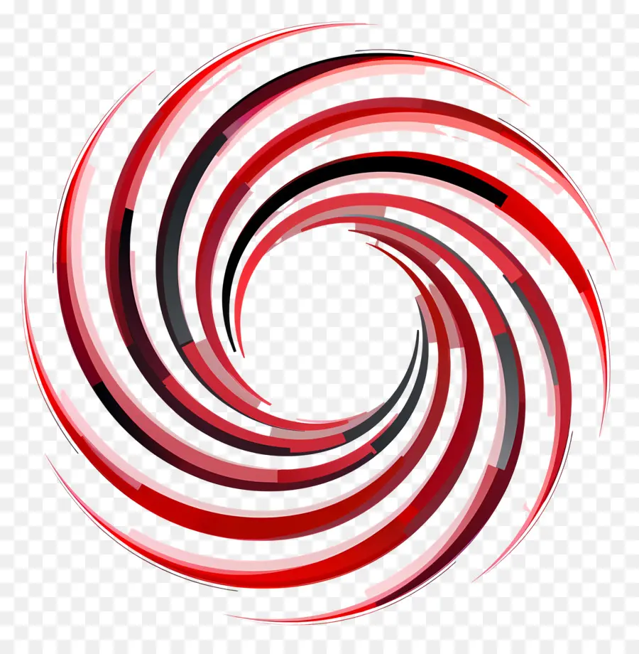 Spiralrote schwarze Spiralbewegung - Rote und schwarze Spirale in Bewegung