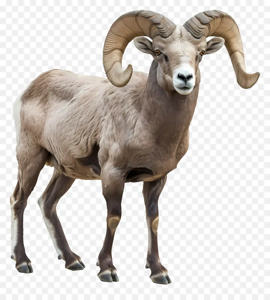Bighorn Sheep Ram Horns Animal Wildlife - Grande arietto cornuto in piedi sulle zampe posteriori