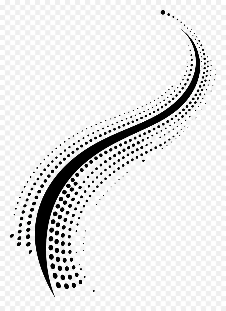 gepunktete Schwarz -Weiß -Fotografie abstrakte Kunstspiralform Minimalistische Design - Die monochromatische Spiralkurve erzeugt Bewegungssinn