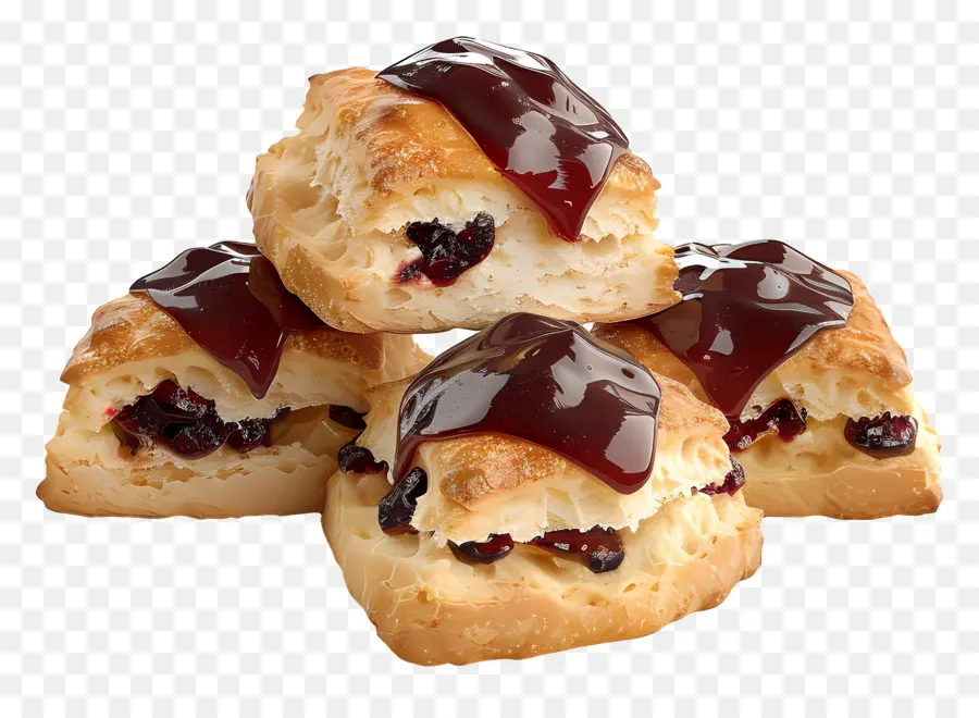 Scones bánh nướng blackberry bảo quản làm bánh tự làm - Hồng bánh nướng đứng đầu với bảo quản blackberry