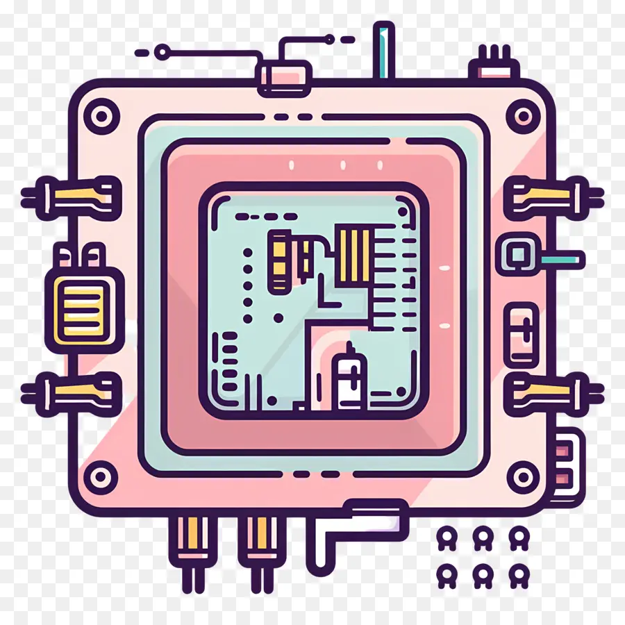 resistori per transistor a circuito integrato a semiconduttore - Immagine dettagliata del circuito complesso