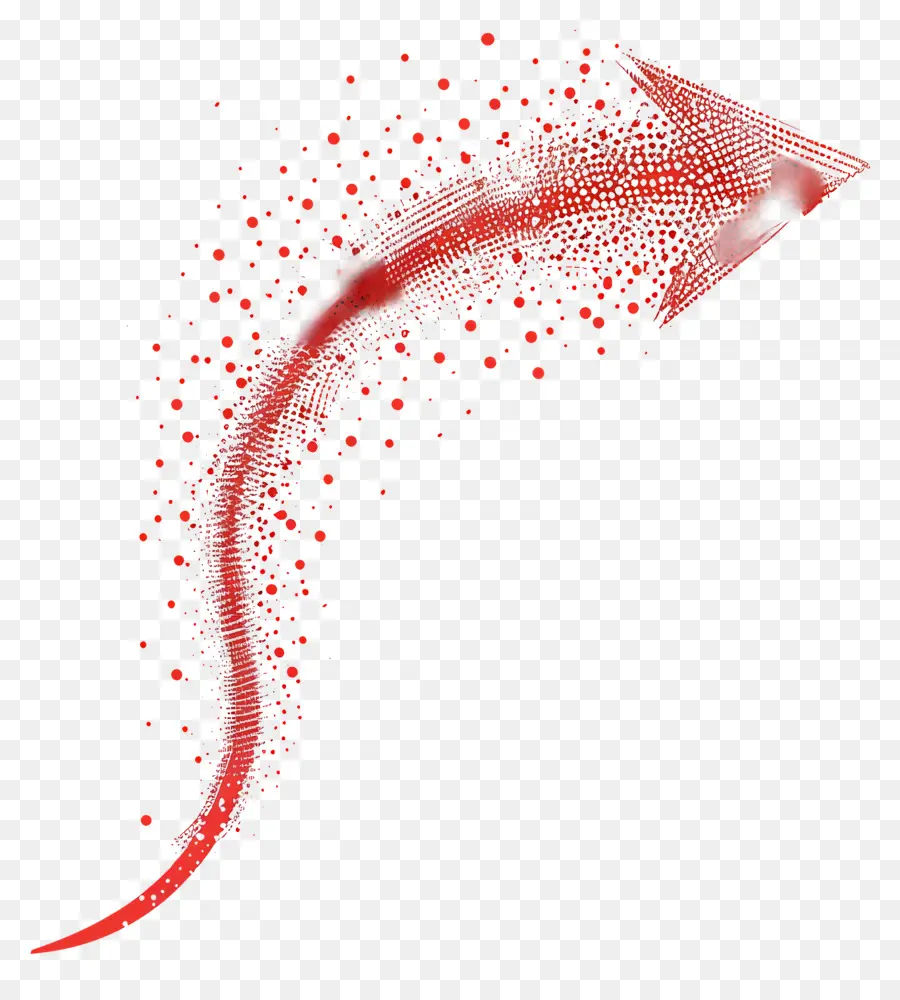 Pfeil - Der rote Pfeil zeigt nach oben, Wassertröpfchen deuten auf Wachstum hin