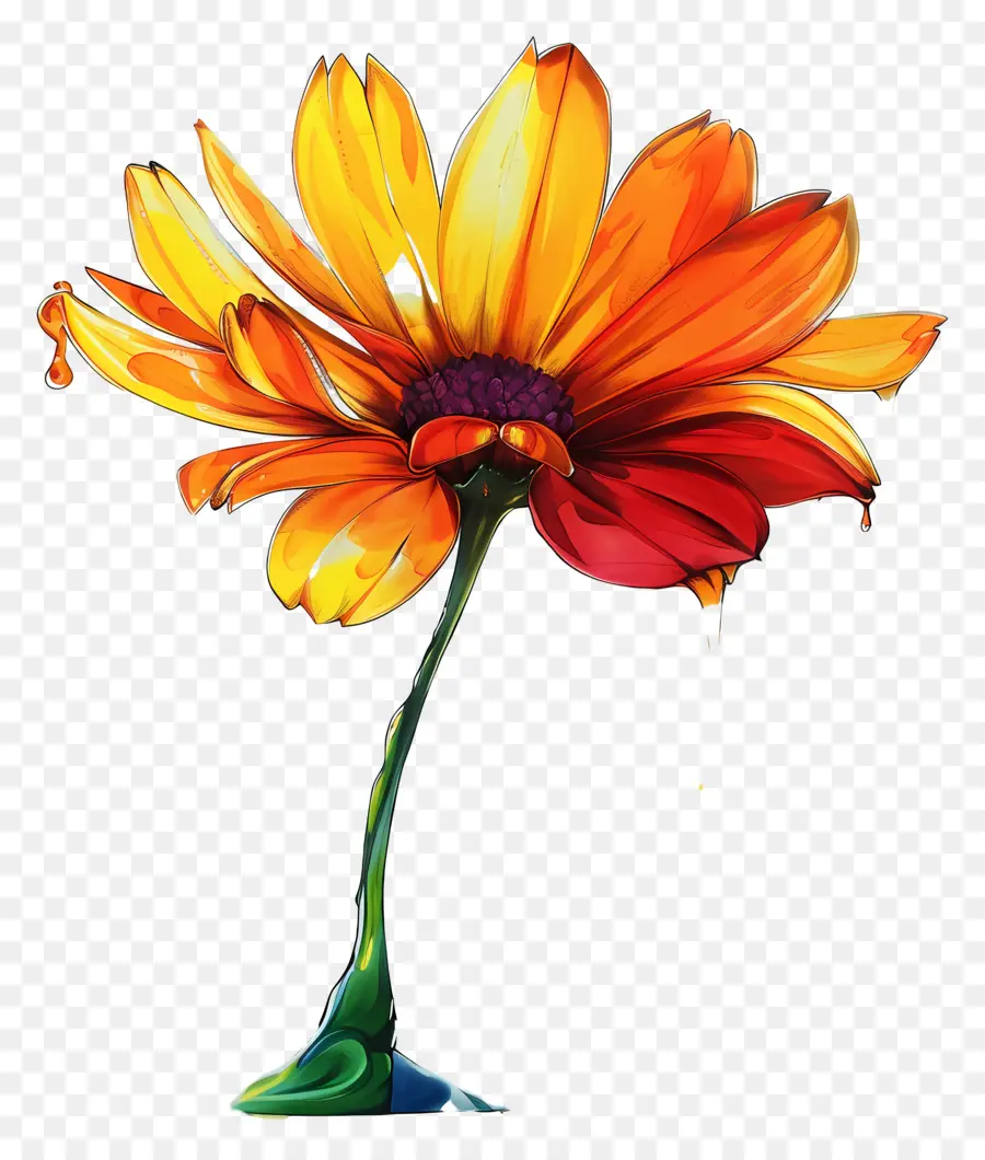 Daisy - Lebendige, farbenfrohe Blume mit Sonnenblumenzentrum