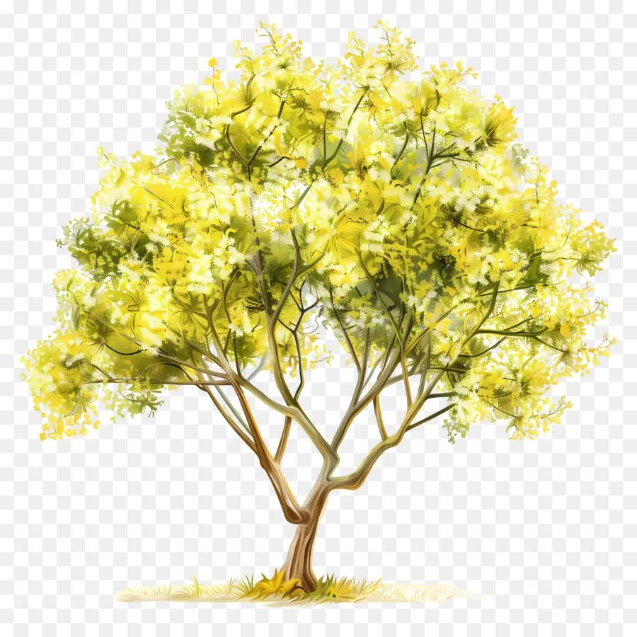 Akazie - Dicker Stamm, stabiler Baum mit großem Blatt