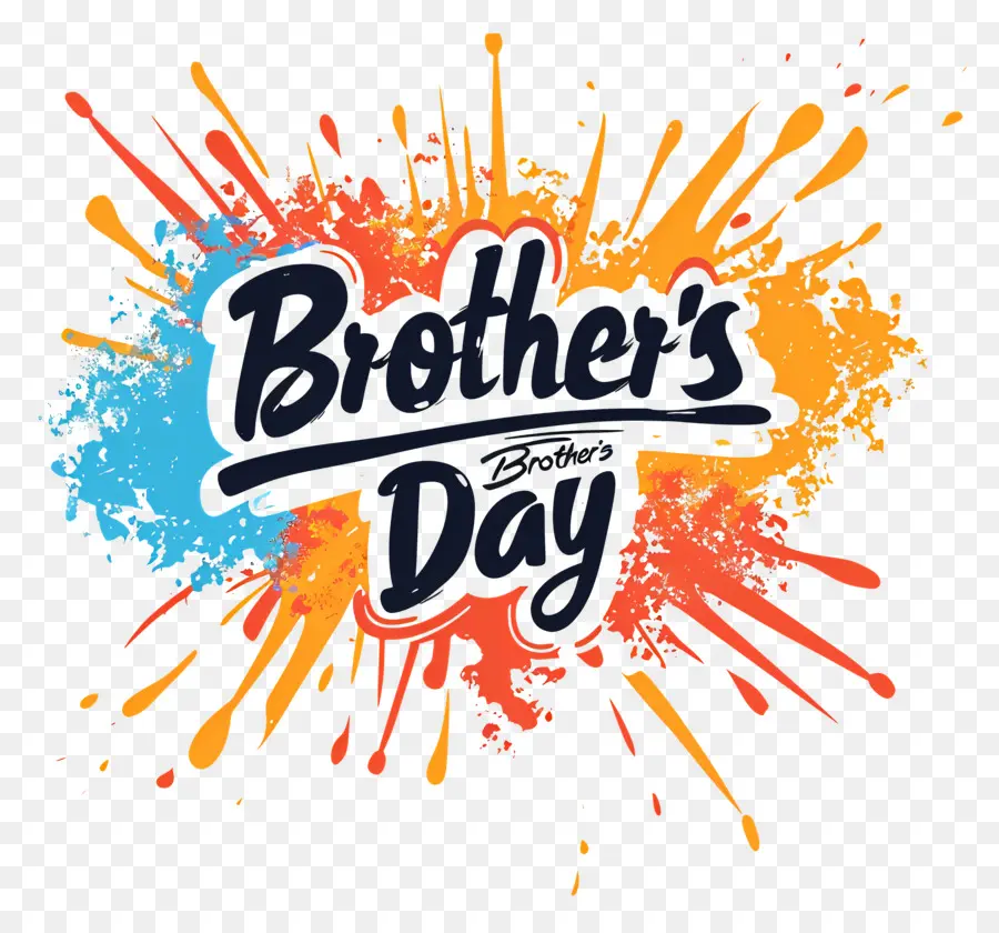 brother’s day brush splatter design brodher's day bright colors swirls