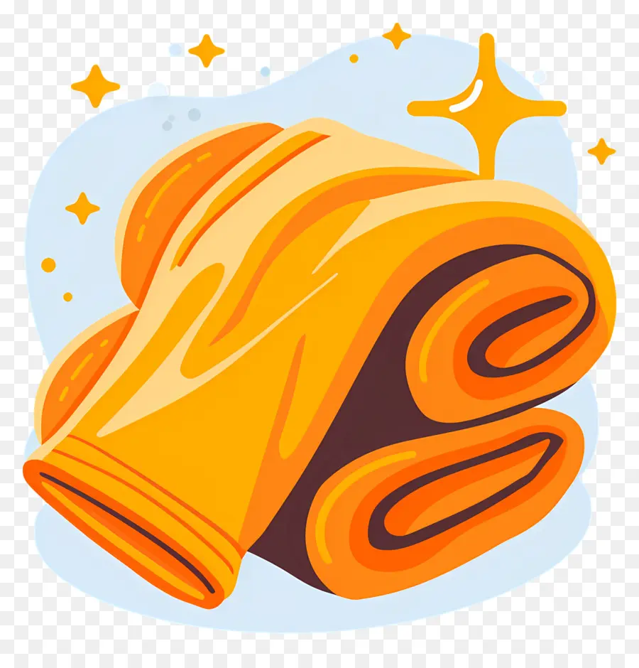 arancione - Asciugamano arancione impilato su altri asciugamani, stelle