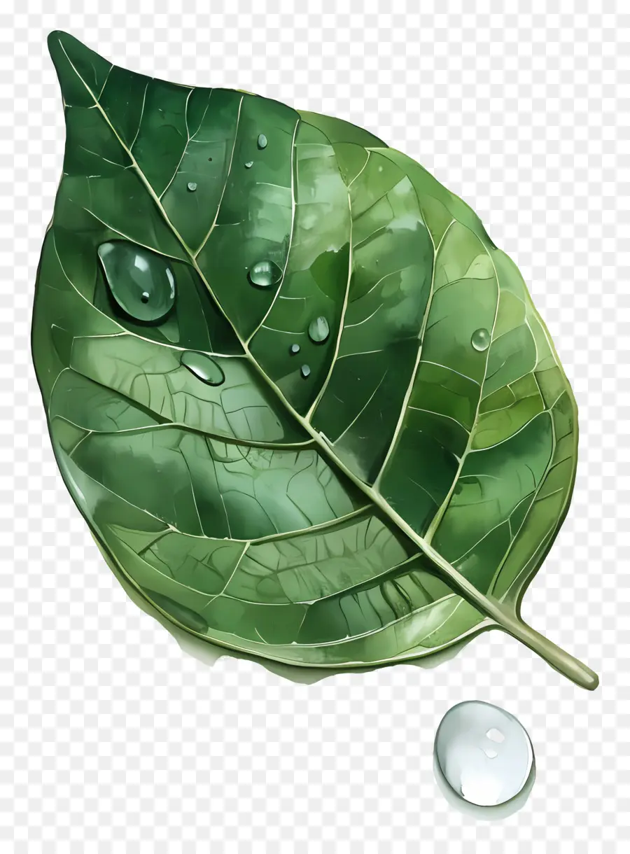 waterdrop leaf leaf water droplets green