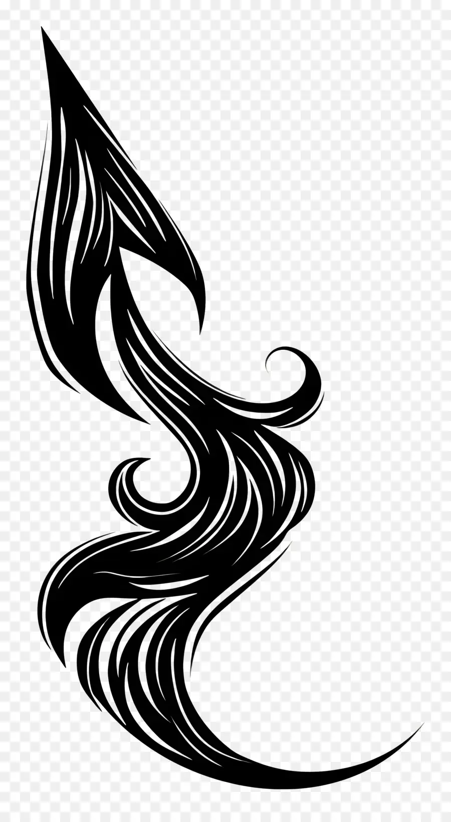 brush arrow abstract art black and white swirling lines pattern