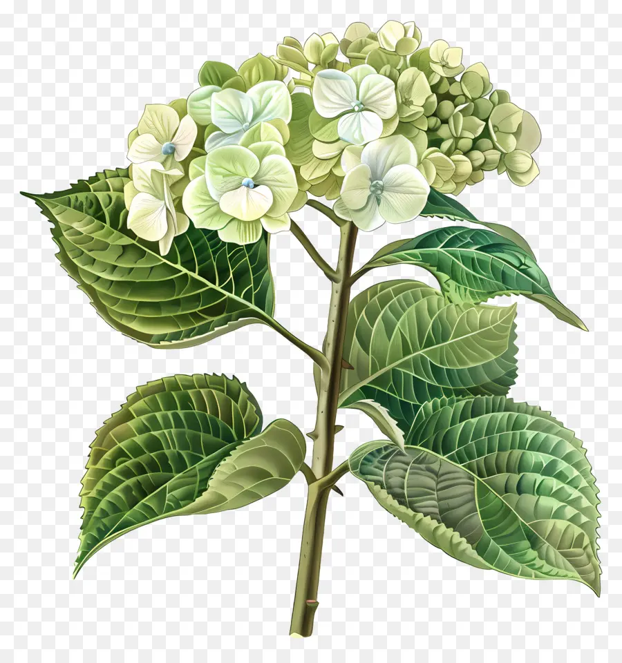 hydrangea quercifolia pee wee hydrant flower black and white petals leaves