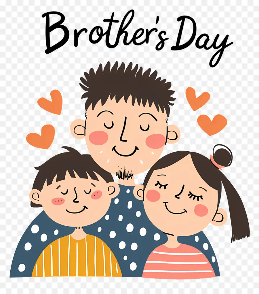 Bruder Tag Familie Liebe Glück Eltern - Glückliche Familie mit Kindern und Erwachsenen umarmt