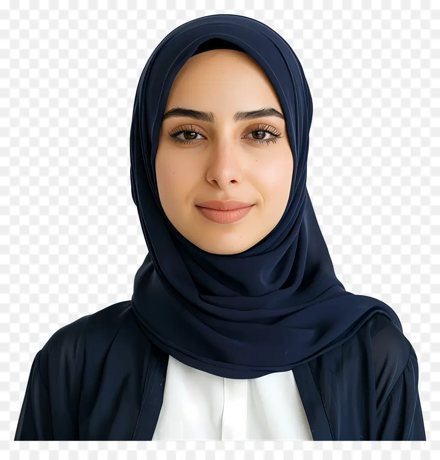 Hijab Girl Woman Headscarf thời trang áo khoác đen - Người phụ nữ Hồi giáo trong khăn trùm đầu với đôi mắt nhắm nghiền