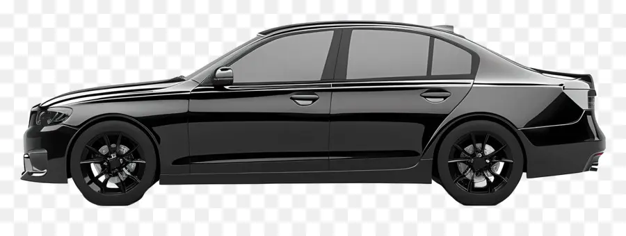 sedan side xem xe sang trọng chiếc xe màu đen thiết kế hiện đại - Sedan sang trọng với thiết kế hiện đại và cửa sổ màu