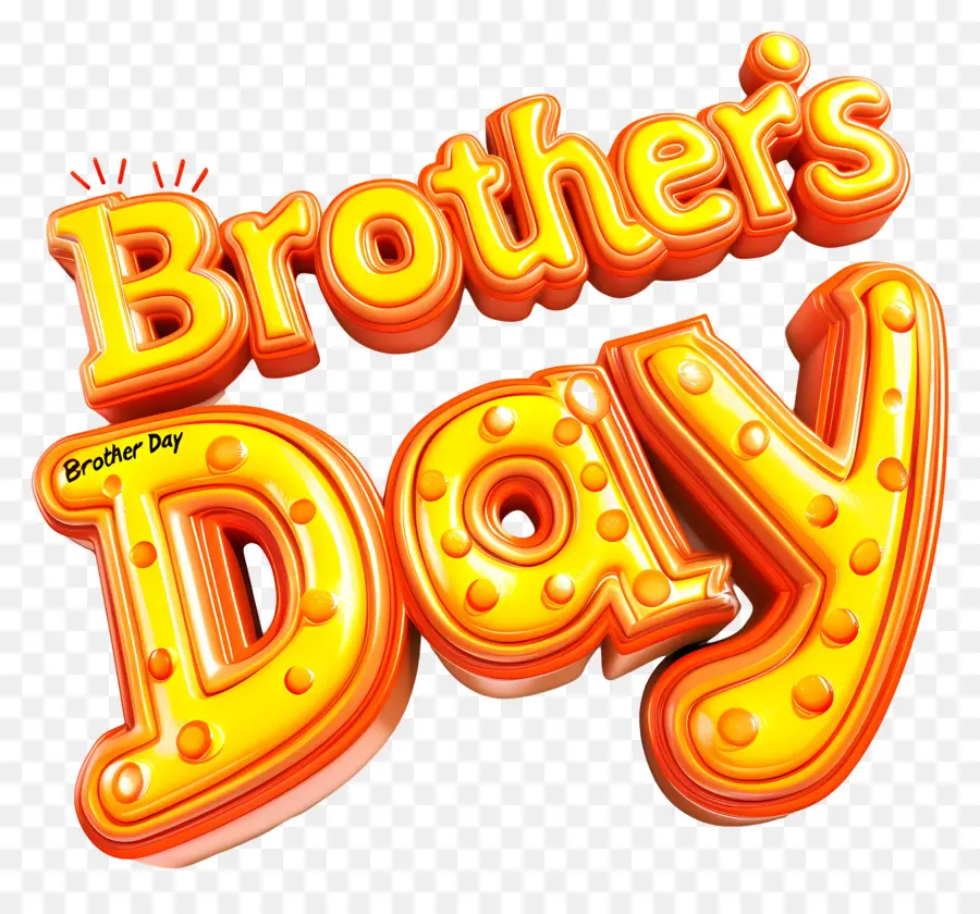 Brother's Day Brothers Day Feier Geschwister - Großer orangefarbener 