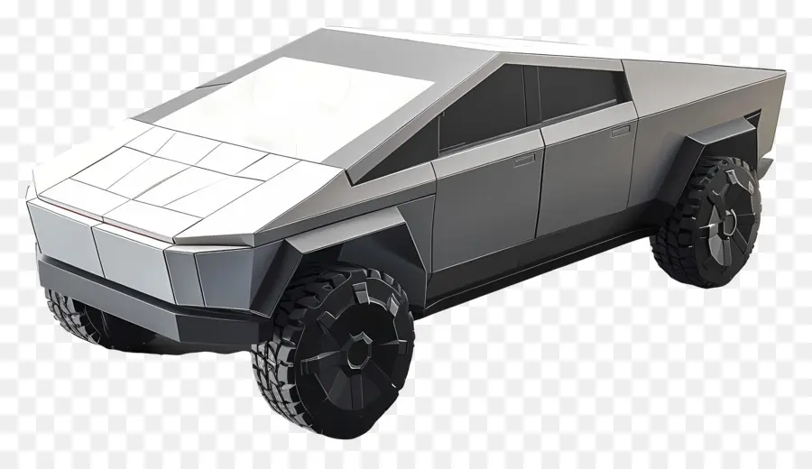 Cybertruck Concept Xe ô tô Thiết kế xe minh họa Khái niệm ô tô - Minh họa về chiếc xe khái niệm với đèn pha và vỉ nướng