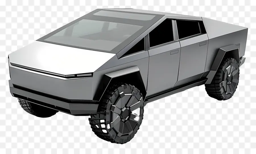 Xe 3D bốn bánh xe cybertruck 3D Xuất hiện gồ ghề - Hình ảnh 3D chắc chắn của một chiếc ATV