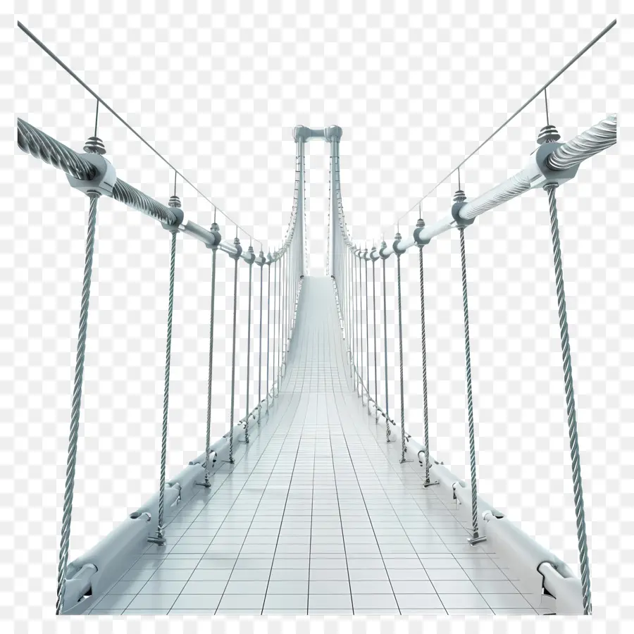 suspension bridge suspension bridge 3d body of water metal material