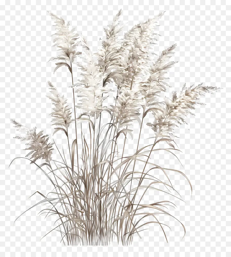 Miscanthus sinensis hohes Gras weißes Gras schwarzer Hintergrund Naturfotografie - Hohes weißes Gras auf schwarzem Hintergrund