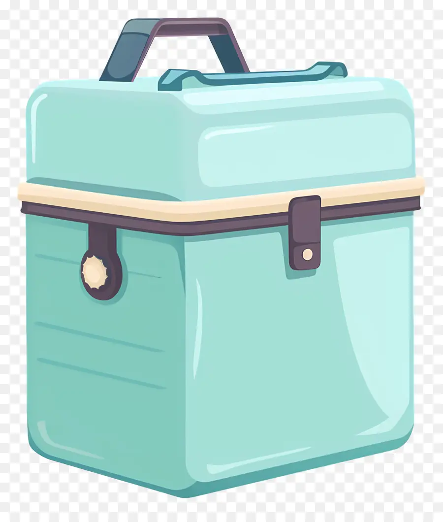 Kühler tragbarer Eisbox Lunchbox Blue Griffe - Blaue Lunchbox mit 