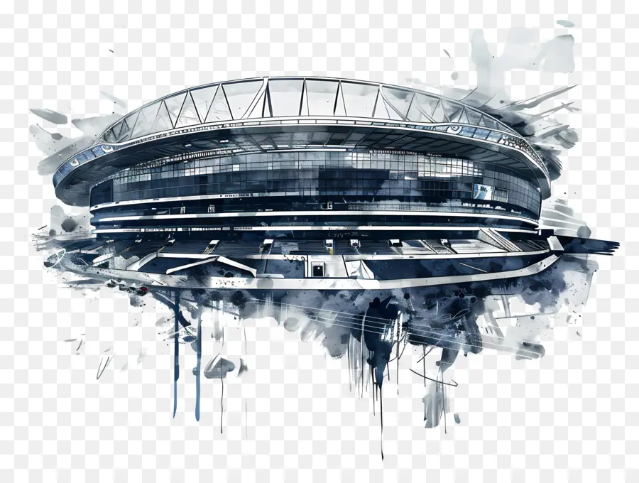 Tottenham Hotspur Stadium WaterColor Painting Stadium Sports folle - Pittura ad acquerello di stadio con la folla