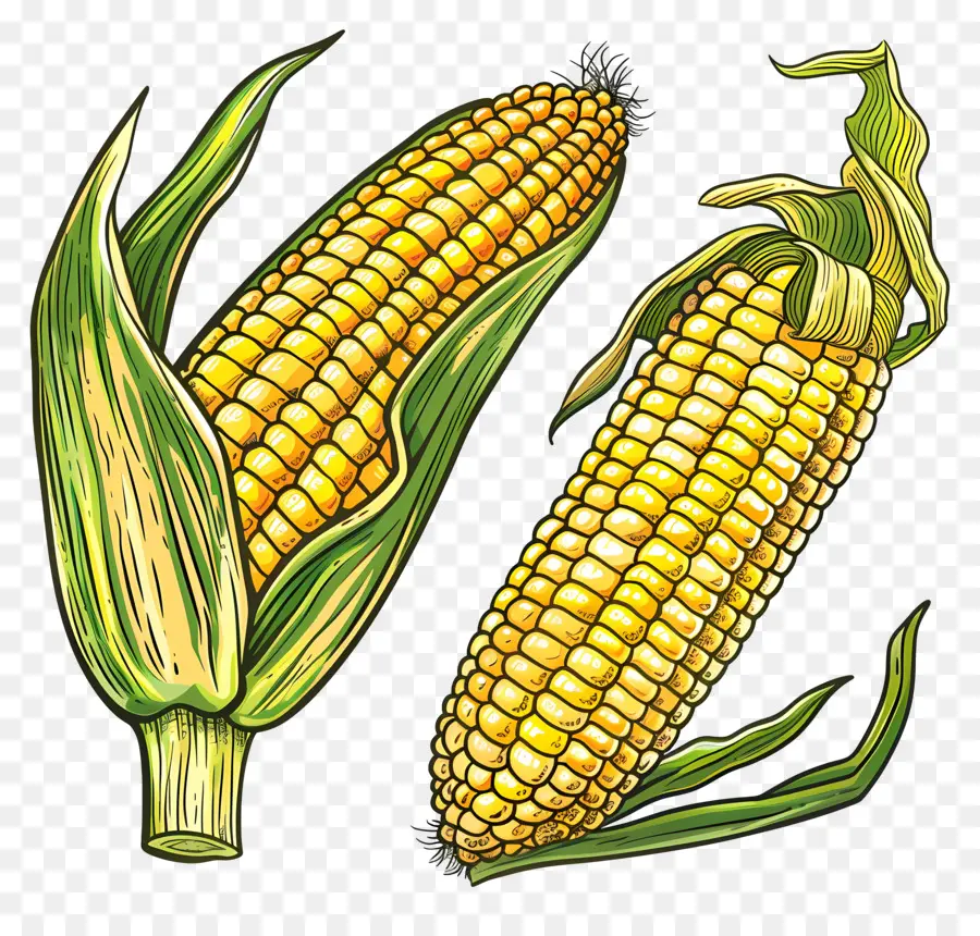 Zuckermais Mais Landwirtschaftsernte Landwirtschaft - Dem Bild fehlt der Kontext oder zusätzliche Elemente, um das Thema oder die Bedeutung klar zu vermitteln, z. B. eine Farmeinstellung oder zusätzliche landwirtschaftliche Grafiken