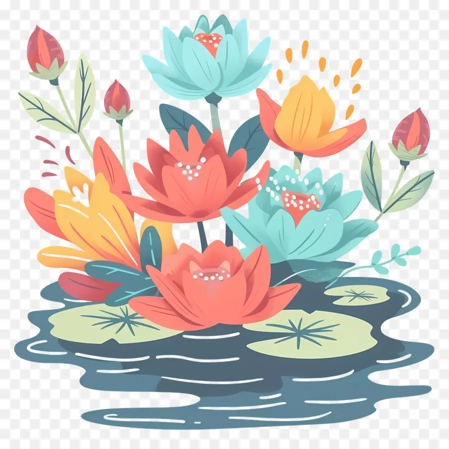 water flower flowers vase pond
