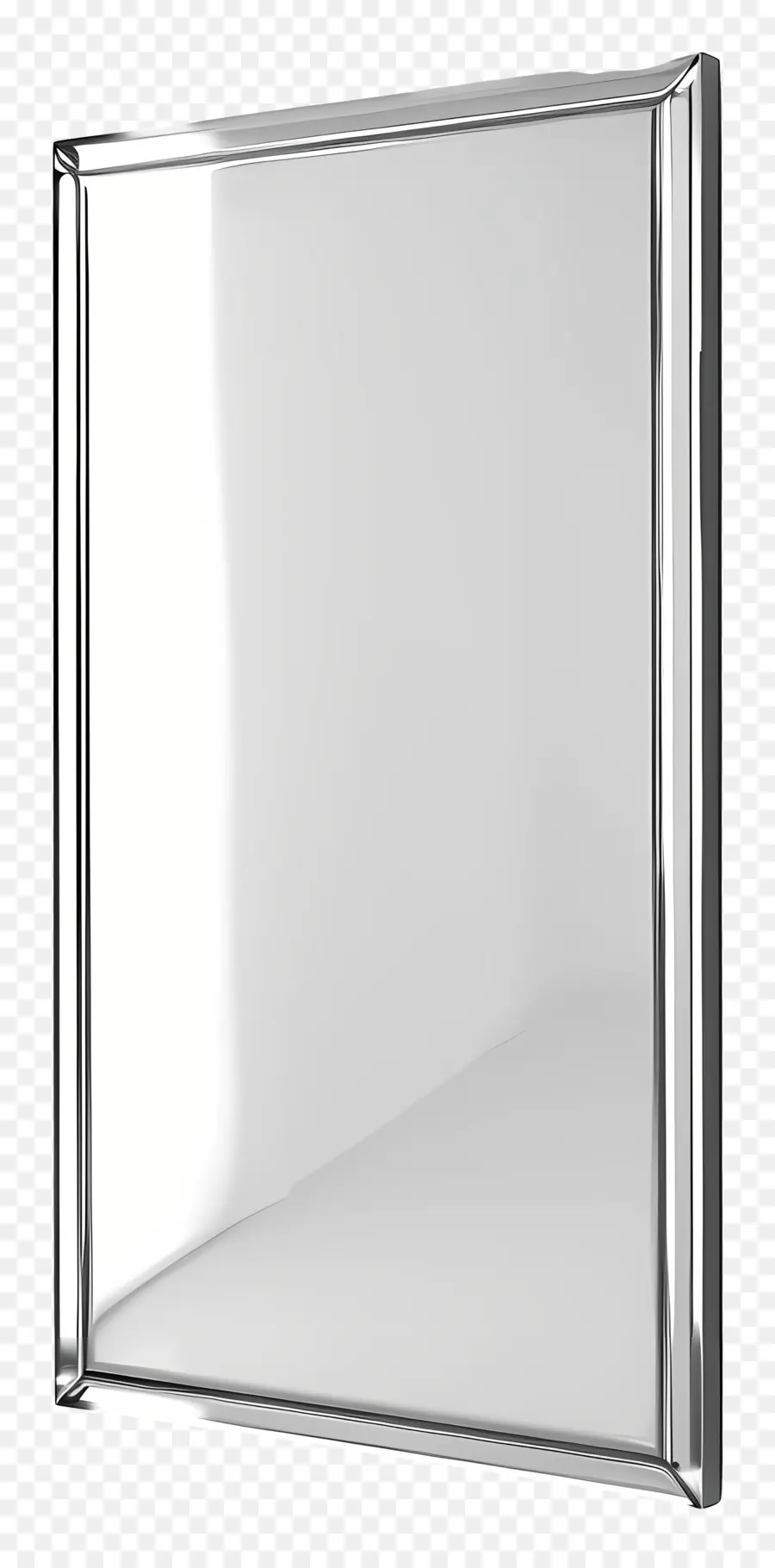 trắng biên giới - Gương kim loại đóng khung trong hình ảnh phản chiếu màu trắng