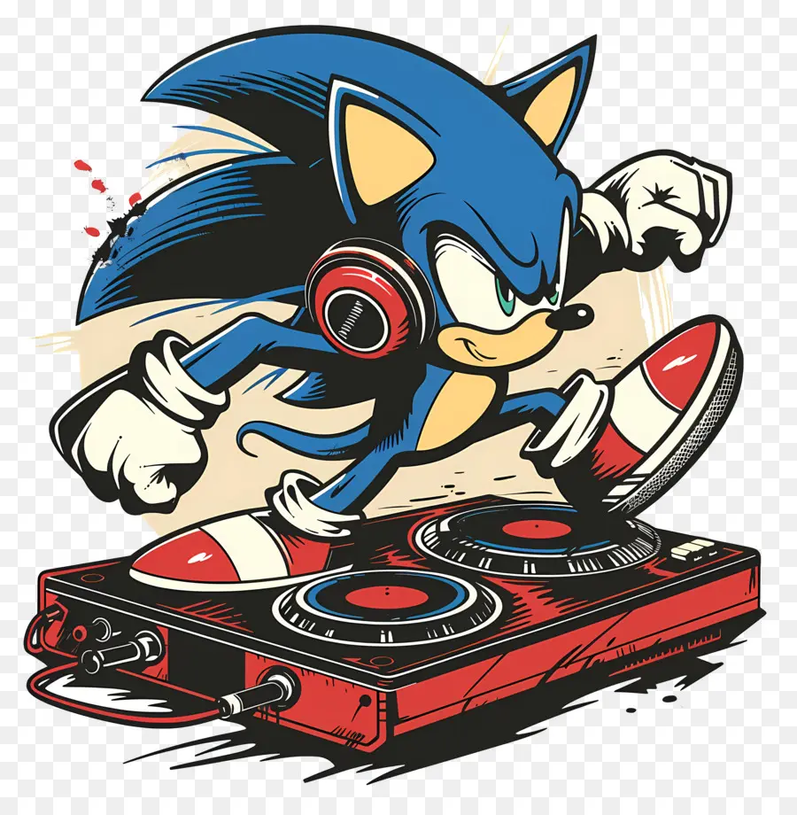 âm nhím - Sonic DJ trong bối cảnh câu lạc bộ tương lai