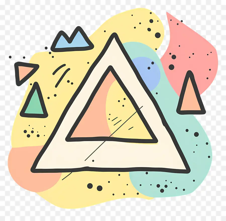 tam giác nghệ thuật trừu tượng thiết kế đầy màu sắc hình dạng hình tam giác màu xanh - Thiết kế hình tam giác trừu tượng đầy màu sắc với hình dạng sủi bọt