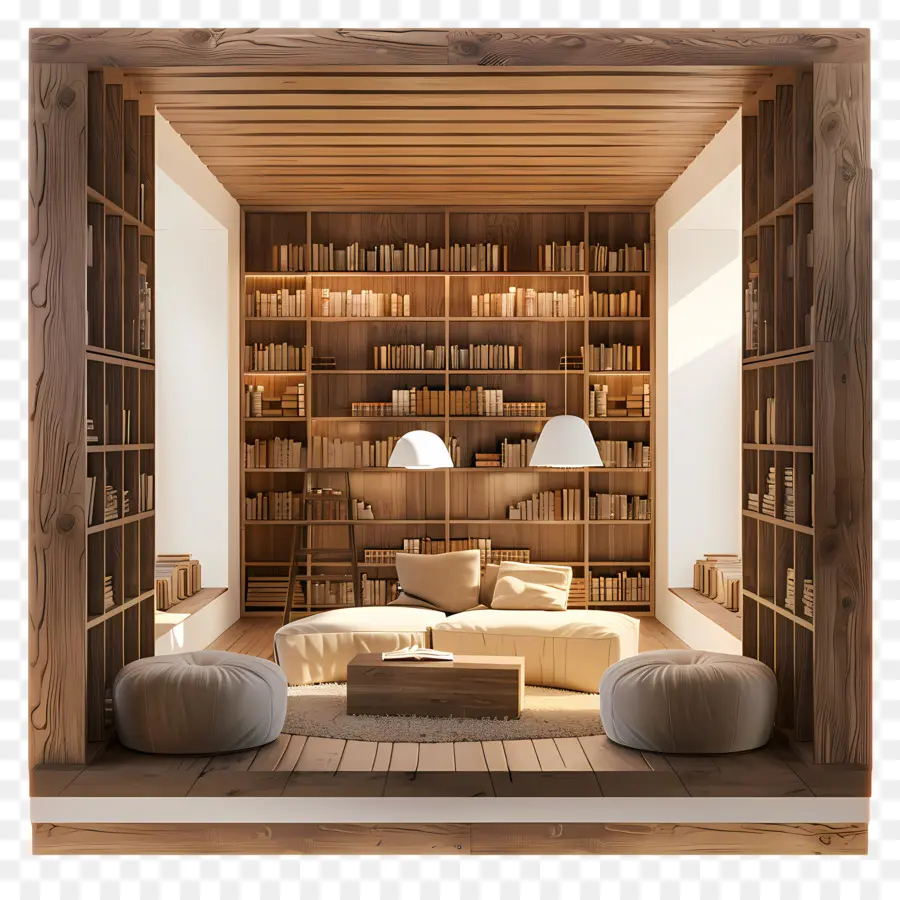 Libreria della Biblioteca della sala da lettura Accogliente invitante - Biblioteca accogliente con atmosfera invitante, nessuna finestra