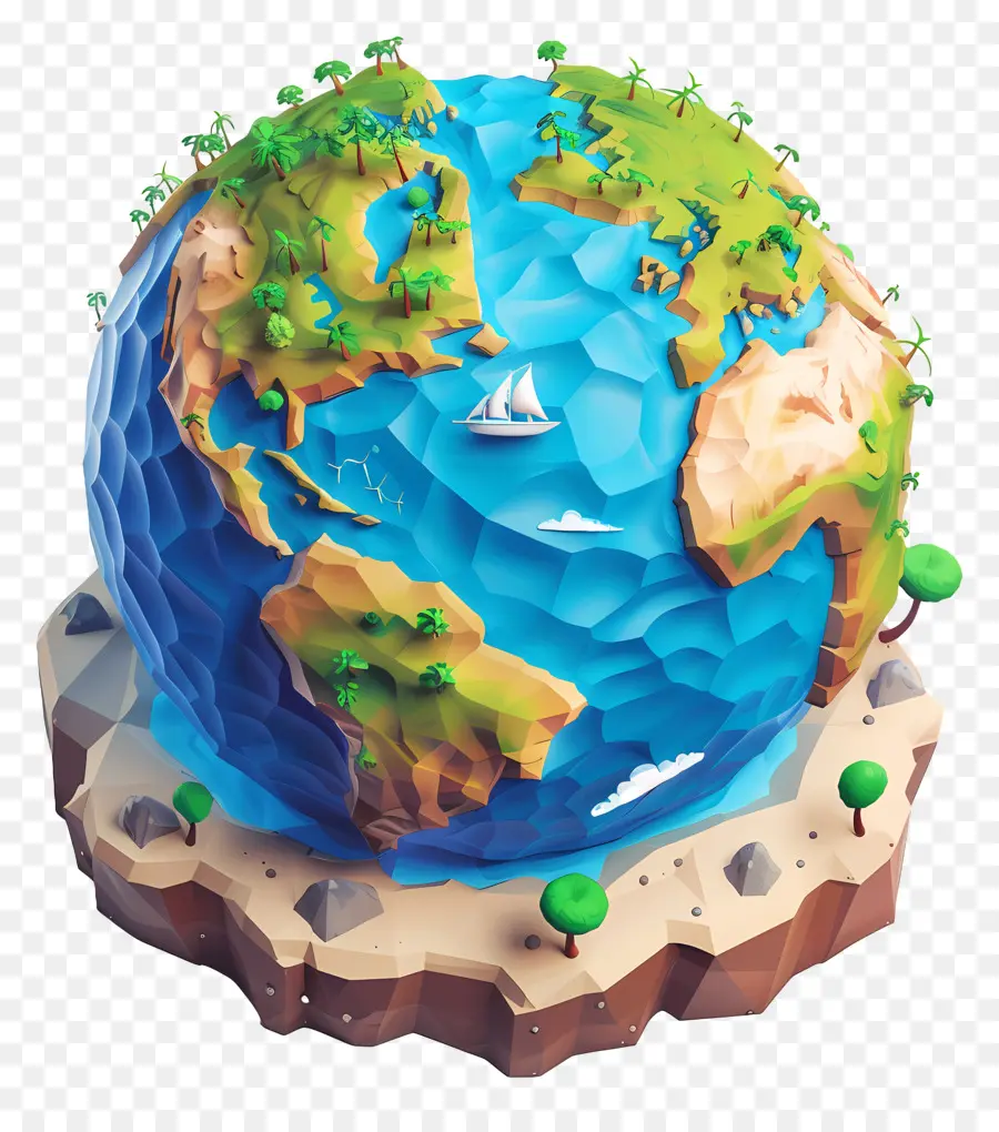 isometric trái đất thấp poly papercraft Earth Globe Paper Art - Quả cầu giấy Poly Poly trên nền đen