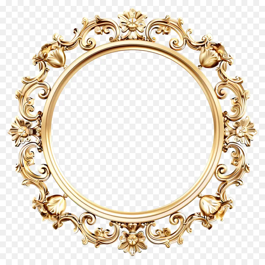 Golden Frame - Goldener verzierter Rahmen mit komplizierten Designs