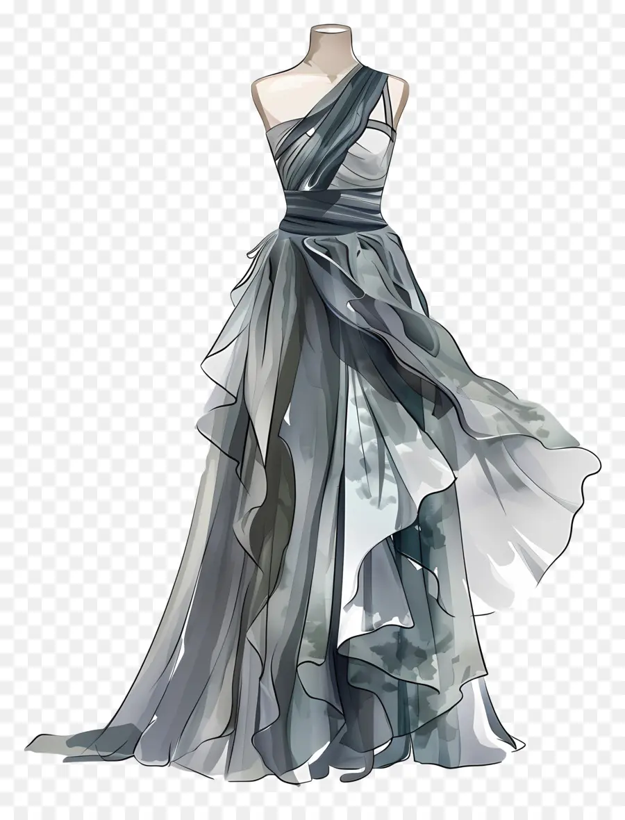 gown dress woman dress drawing flowing