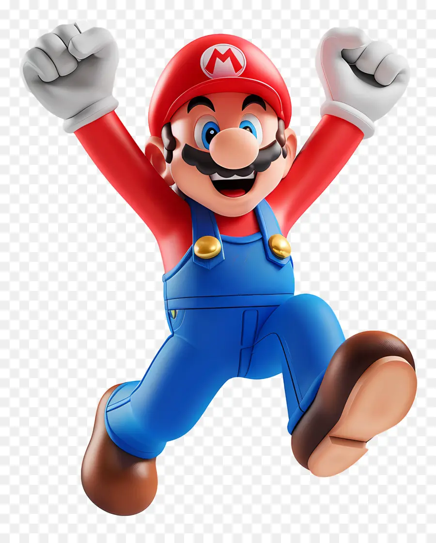 Super Mario - Super Mario feiert den Sieg in der Luft