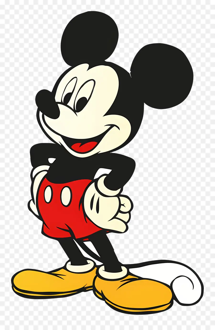 mickey Maus Ohren - Cartoon Man in Mickey Mouse Ohrs posieren