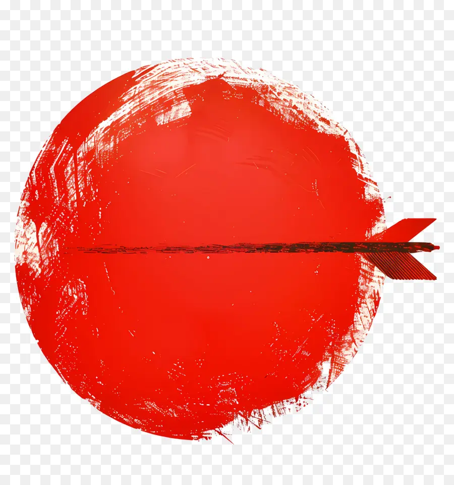 weißer Pfeil - Rote Kugel mit diagonaler Pfeilbewegung