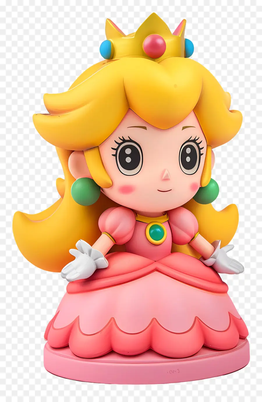 Prinzessin Peach - Pink Figur mit Tiara und geschlossenen Augen