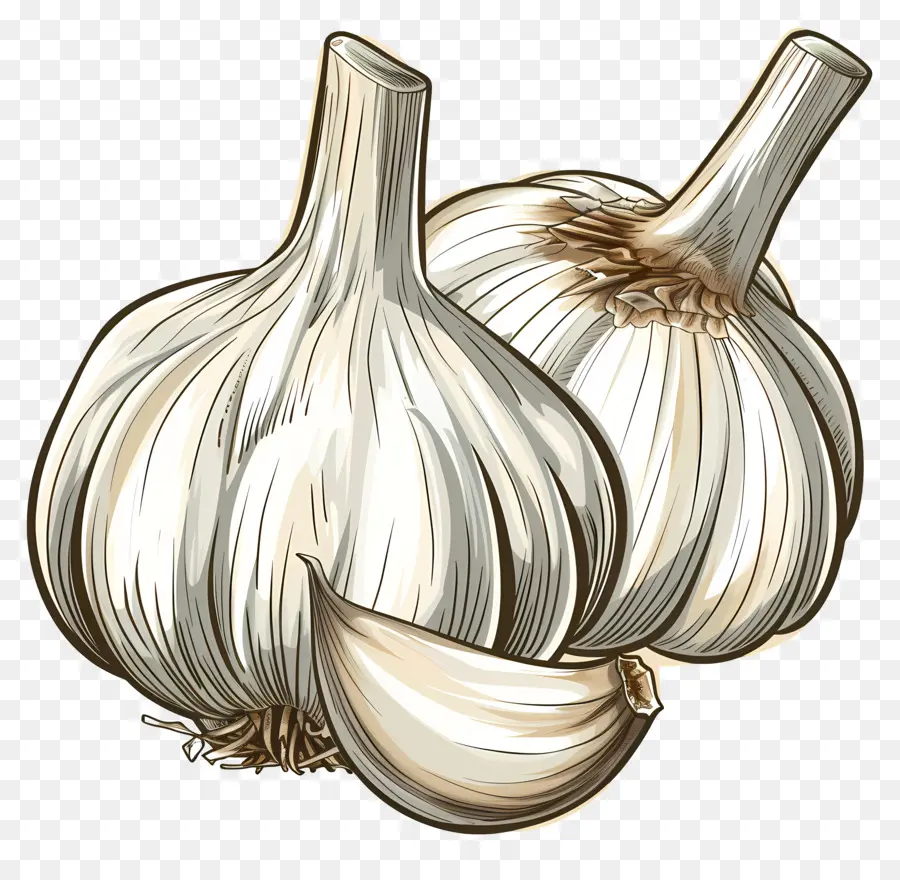garlic garlic bulbs white flesh outer skin light coloring