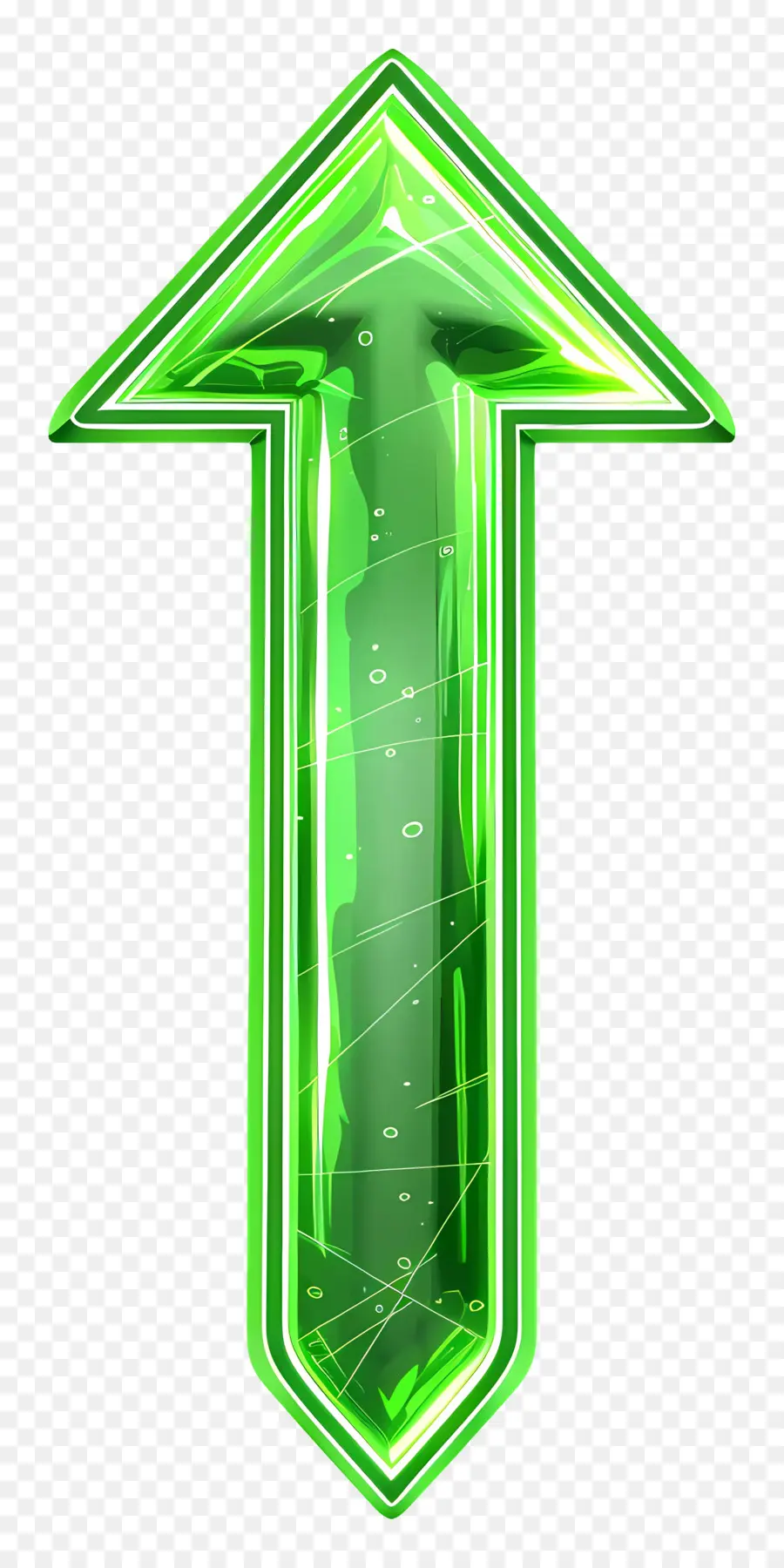 freccia verde su un segno neon text verde sospeso - NEON GREEN NEON 