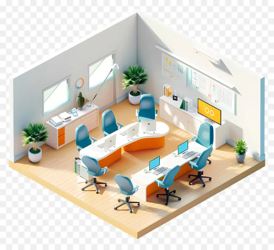Besprechungsraum Büro Innenarchitektur Konferenzraum -Schreibtische Büromöbel - Modernes weißes Büro mit Konferenzraum