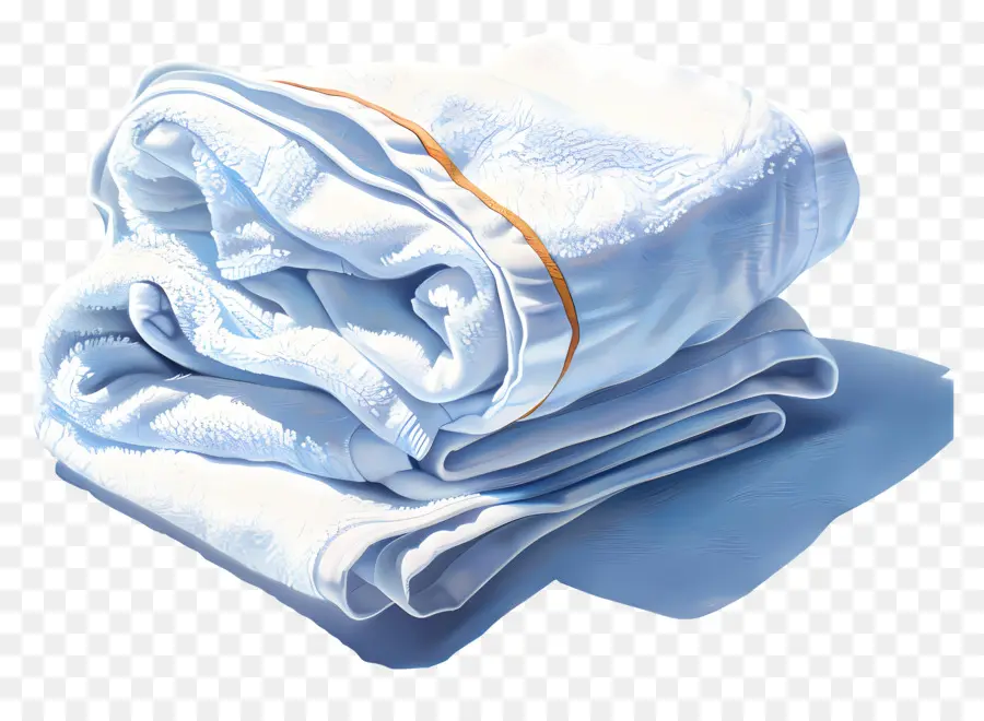 Handtuch Tag weiße Handtücher Handtuchstapel Nahaufnahme Schuss hellfarbene Handtücher - Stapel von drei weißen Handtüchern auf dunklem Hintergrund