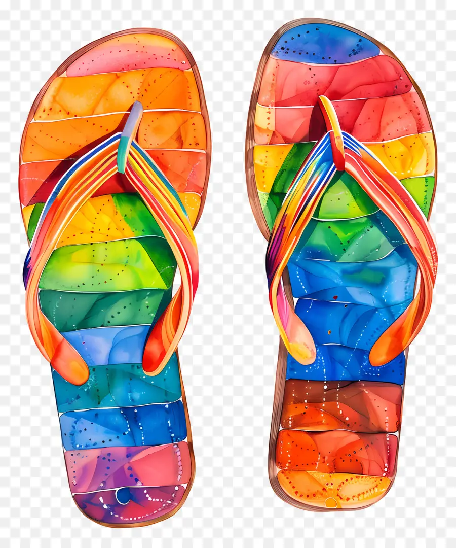 Flip Flop Rainbow Flip Flops cinghie cinguettale intrecciate intrecciate intrecciate - Flip arcobaleno colorati con cinturini intrecciati