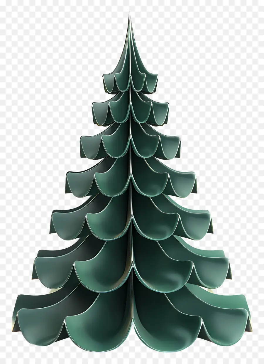 albero di natale - Albero di Natale 3D metallico con finitura lucida