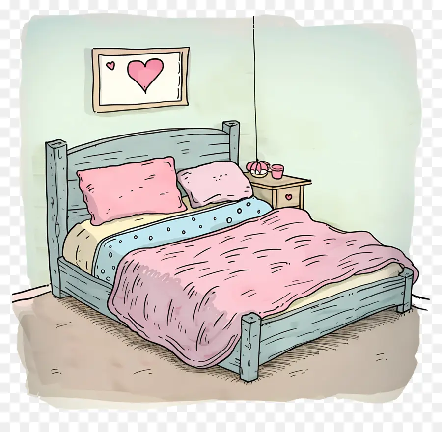 lampada da letto da letto decorazione di interni - Camera da letto accogliente e tranquilla con illuminazione calda