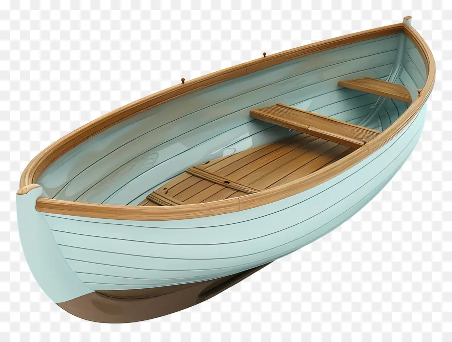 Boot Holzboot kleines Boot weißer Rumpfblauer Streifen - Kleines weißes Boot mit blauem Streifen, einfaches Design