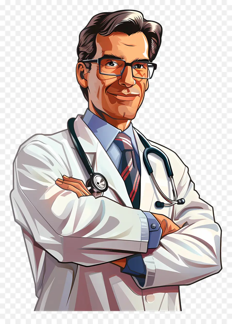 stetoscopio - Mantello da uomo in laboratorio con stetoscopio, occhiali