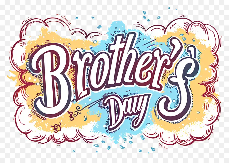 Bruder Tag der Bruder des Bruders farbenfrohe lebendige Blasendesign - Buntes Grafikdesign für die Feier des Brudertages