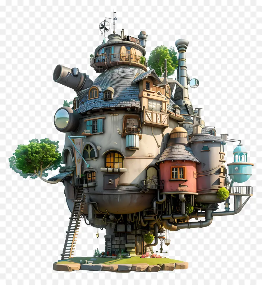 howls moving castle fairytale house treehouse forest wood