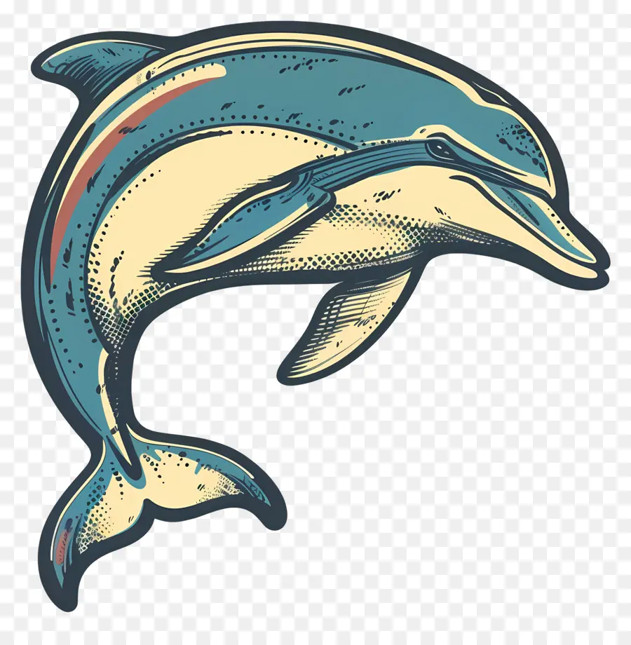 pinne d'acqua che salta il delfino di delfino - Il salto energico delfino in acqua vibrante e limpida